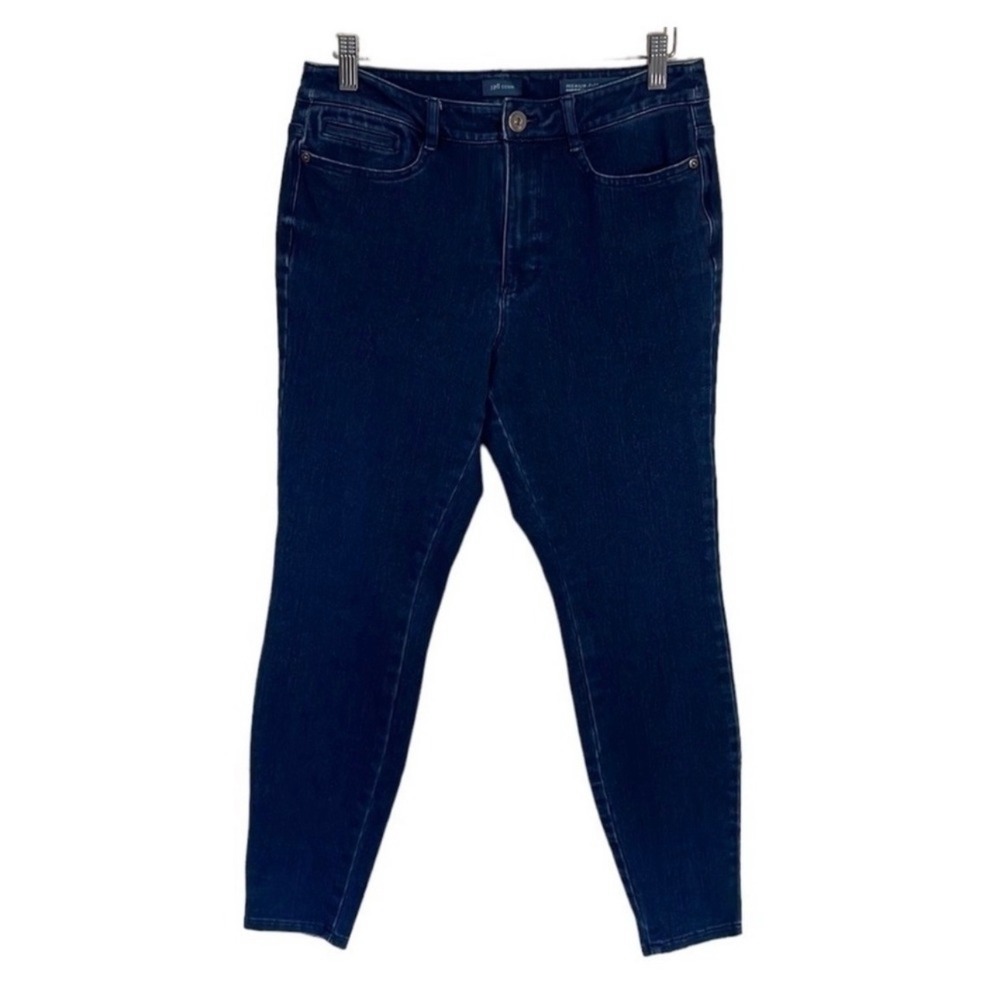 J.Jill Jeans Pants Premium Flex High Rise Dark Indigo Skinny Denim Stretch Sz 8